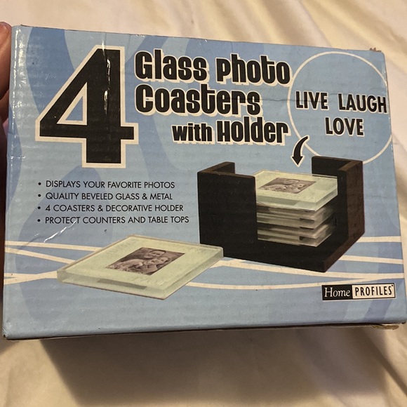 Photo Coasters Set of 4 Glass. Brand new in box. - Picture 2 of 2